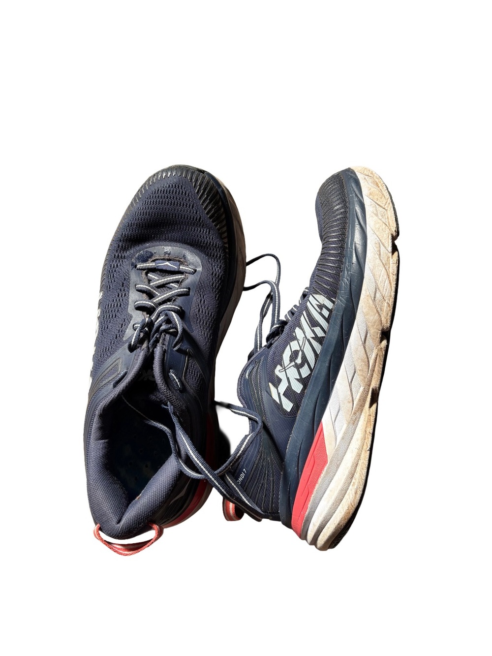 Hoka One One Navy and Red Men’s Running Shoes